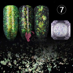 Decor pentru unghii NADP033EE Fulgi de gheata, paiete Cameleon Amelie pentru unghii Cod FC07 + 1 aplicator